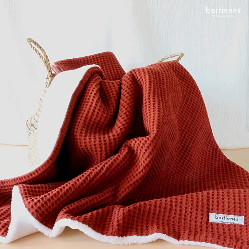 Warme Baby kaufen Decke in Waffelpique - Bartienes Rost mit
